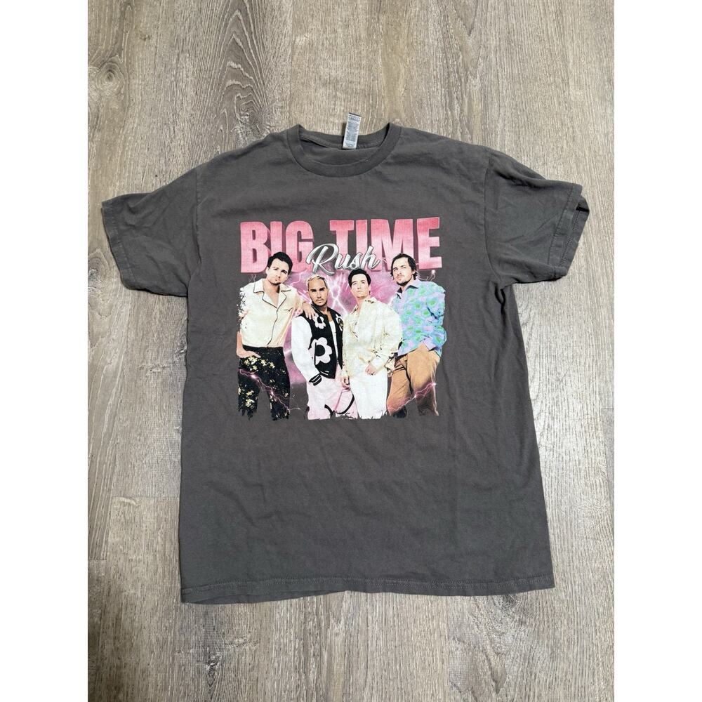 Big Time Rush Tour Tee T Shirt Can’t Get Enough Tour Pink Gray M